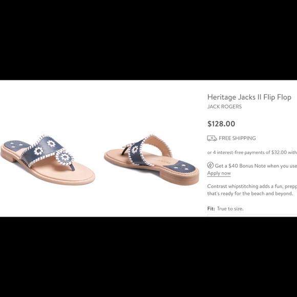 Beautiful jack rogers New sandals in navy and white - Picture 2 of 9